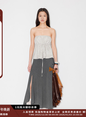 【新品】品牌IMMI 25SURPLUS条纹提花真丝抽绳上衣MWDFWWTP0590X