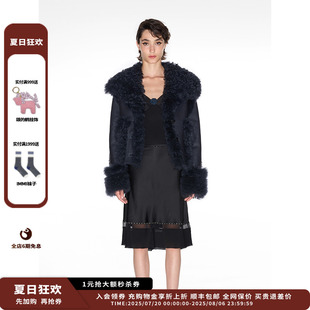 24AW新品 新品 IMMI 羊皮毛大翻領(lǐng)短外套MWDFWLJK0577X