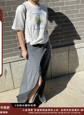 【现货】品牌IMMI 25SURPLUS 超薄精纺羊毛长半裙MWESSWSK0537X