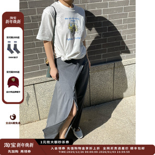 25SURPLUS 品牌IMMI 超薄精纺羊毛长半裙MWESSWSK0537X 现货