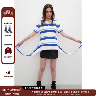 设计师品牌OPEN 25早春现货镶边马球T恤JULY 现货