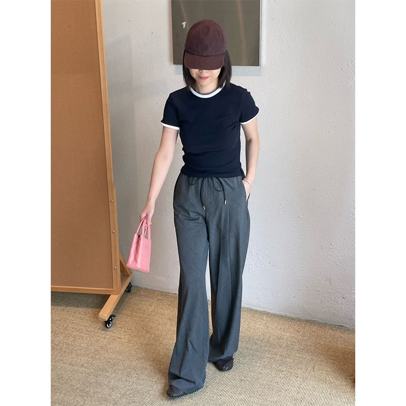 【现货】设计师品牌IMMI 25PF精纺羊毛斜裁长裤MWEFWWPT0285X