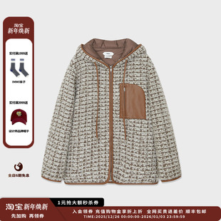 IMMI25AW羊毛连帽拼皮羽绒夹克MWEFWFJK1065X 设计师品牌 现货