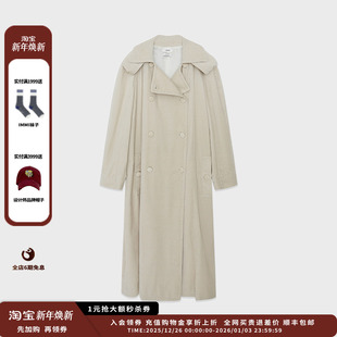 25AW平绒双排扣翻领大衣MWEFWDCO0801X 设计师品牌IMMI 现货