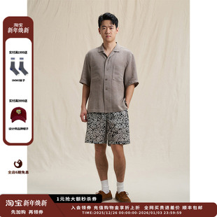 25SS立体印花薄棉布短裤 设计师品牌WHM JULY 现货