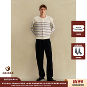 现货 设计师品牌CRUSH Collection 25PF条纹圆领开衫 JULY