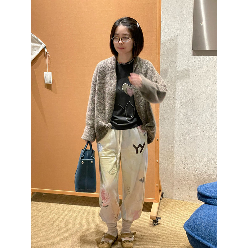 25AW翻领扭结羊绒混纺开衫JULY