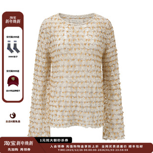 25AW丝羊毛网格镂空罩衫 设计师品牌SWAYING JULY 现货