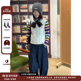 SENTENCE 设计师品牌SHORT 26RS彩色针织拼接羽绒夹克 现货