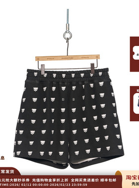 【现货】设计师品牌PUSHBUTTON 25PF胶囊骷髅图案运动短裤JULY