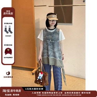 25AW迷彩拼接背心裙JULY 设计师品牌OIIORIRI 现货