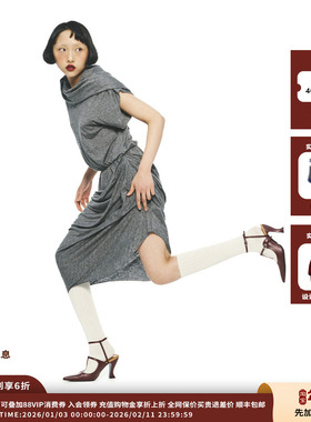 【现货】设计师品牌PUSHBUTTON 25PF 褶皱纯色连衣裙JULY