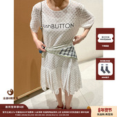 设计师品牌PUSHBUTTON 现货 25PF胶囊褶边连衣裙JULY