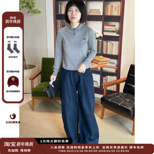 MWEFWDPT0805A 设计师品牌IMMI25AW靛蓝厚牛仔翻边长裤 现货