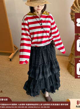 【现货】设计师品牌SHORT SENTENCE 25AW针织领宽条纹长袖POLO