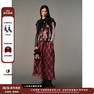 25AW格纹抽绳半裙JULY 设计师品牌AUBRUINO 现货