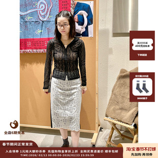 【新品】设计师品牌pushBUTTON 25PS新品蕾丝系带拉链连帽衫JULY