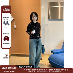 针织POLO衫 25AW印花长袖 设计师品牌ETHOR JULY 现货