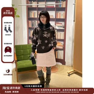 MWEFWKKN0599X 品牌IMMI25AW羊绒提花圆领针织套头衫 现货