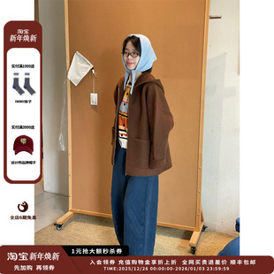 25AW绒感针织呢连帽外套JULY 设计师品牌WHM 现货