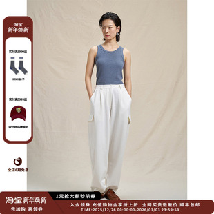 裤 25SS现货精细双面针织布宽松工装 设计师品牌WHM JULY 现货