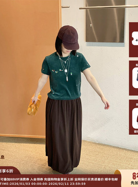 【现货】设计师品牌SHORT SENTENCE 25AW圆领刺绣合身T恤JULY