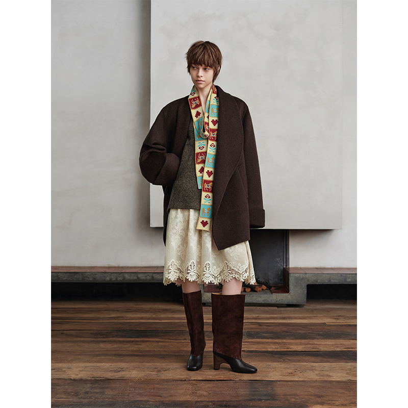 ASYUS25AW印花围巾JULY