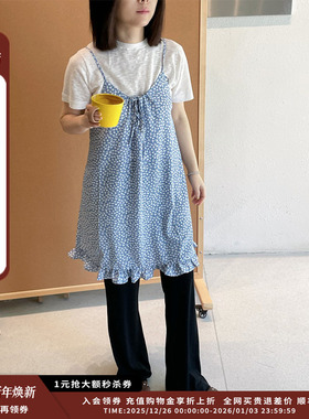 【现货】设计师品牌OIIORIRI 25SS复古度假风花边吊带半裙JULY