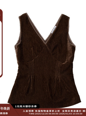 【现货】设计师品牌 Puzzle Piece 26PS henille复古蕾丝背心