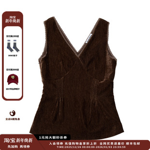 现货 26PS 设计师品牌 Piece henille复古蕾丝背心 Puzzle