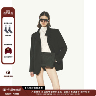 25PS现货黑色立领夹克JULY 设计师品牌pushBUTTON 现货