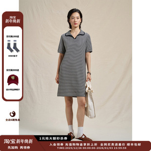 25SS现货柔软针织布翻领连衣裙JULY 设计师品牌WHM 现货