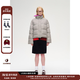 25AW小格纹短款 SENTENCE 设计师品牌SHORT 羽绒夹克JULY 现货