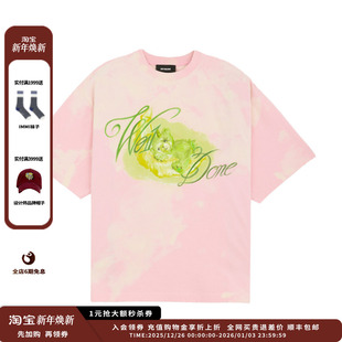 25AW粉红色油漆T恤JULY 设计师品牌WE11DONE 现货