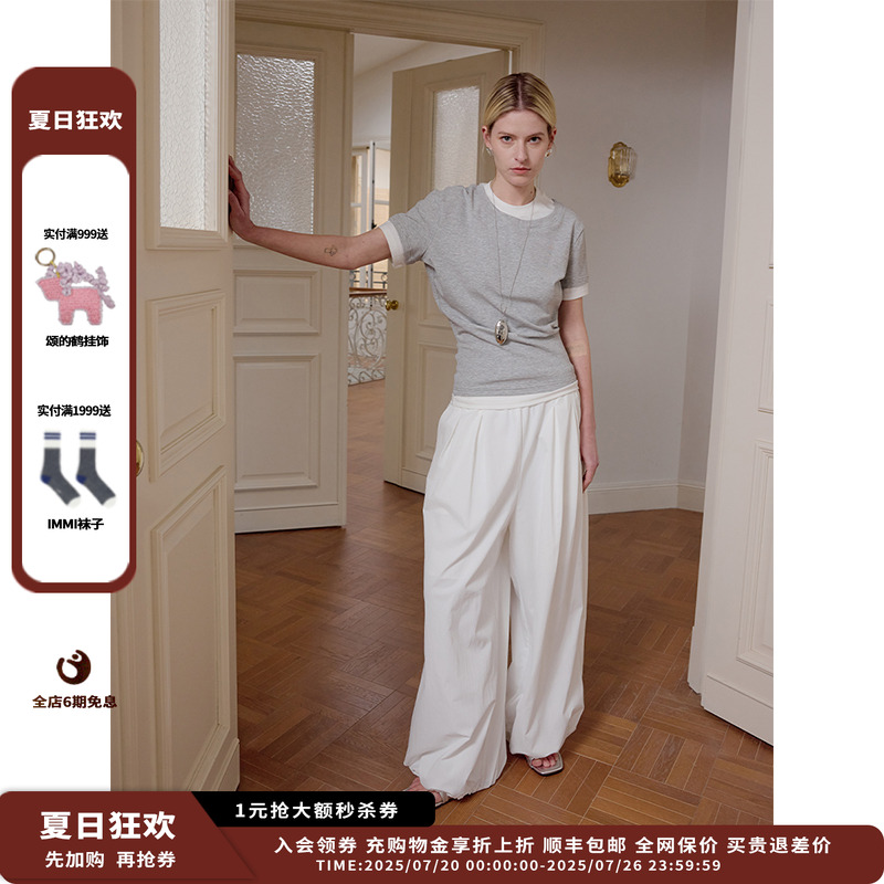 【新品】设计师品牌UNRESTRAIN 25SS量感可调松紧休闲裤JULY