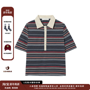 25早春条纹polo短袖 设计师品牌UHOOWU JULY 现货