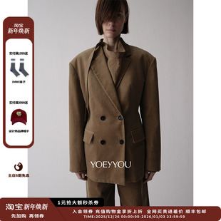 25AW双搭扣收腰西装 设计师品牌YOEYYOU JULY 新品