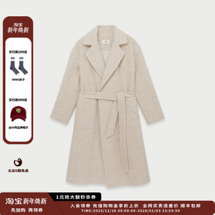 24AW现货羊驼毛系带口袋长大衣MWDFWWCO1136X IMMI 现货