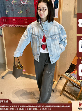 【新品】设计师品牌pushBUTTON 25PS新品高领牛仔夹克 JULY