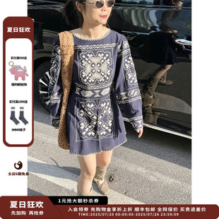 25SS法式 BATIK 新品 刺绣花纹纯棉连衣裙JULY 设计师品牌ANTIK