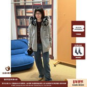 设计师品牌OIIORIRI 现货 25AW鹅绒毛领抽绳连帽外套JULY