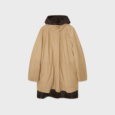 IMMI25AW牛皮真两件可脱卸夹克