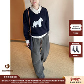 设计师品牌OPEN 现货 YY25PF图案针织上衣JULY