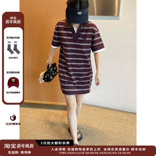 25PF条纹POLO领短袖 DUST 设计师品牌ICE 连衣裙JULY 现货