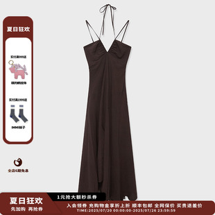 25PF绢丝前开衩吊带连衣裙MWEFWWDS0309X 新品 设计师品牌IMMI