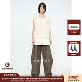 钩花拼接毛织背心JULY 25AW 新品 设计师品牌YOEYYOU