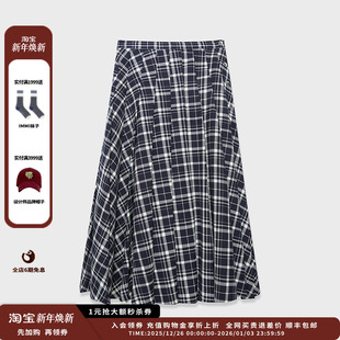 24AW现货格纹羊毛百褶长半裙MWDFWWSK0930X IMMI 现货