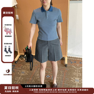 做旧Polo衫 25SS条纹小版 新品 JULY 设计师品牌ETHOR
