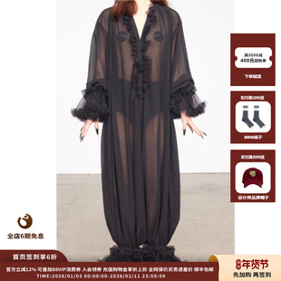 【设计师品牌PEPPERMIER】25AW黑色透视小丑连体服JULY