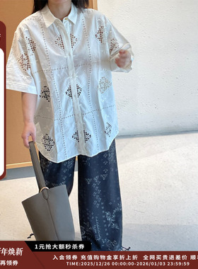 【新品】设计师品牌SESSUN 25PS镂空刺绣衬衫JULY